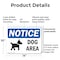 Signmission Dog Area, 14 in W x Rectangle, Plastic OS-2PACK-NS-P-1014-L-15491 - alternate 8